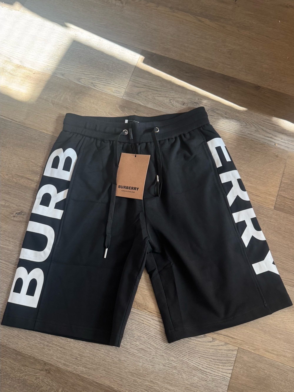 Burberry Black Kids Logo Panel Swim Shorts
